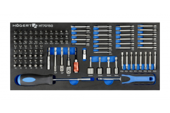 Набор отверток, бит и адаптеров 107 шт., ложемент EVA