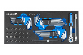 Набор шестигранных ключей, трещотка 1/4 "53 шт., ложемент EVA