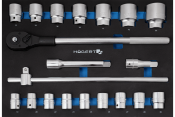 Набор инструментов с трещоткой 3/4", 20 шт., ложемент EVA