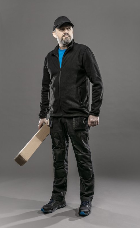 Кофта флисовая черная PASADER